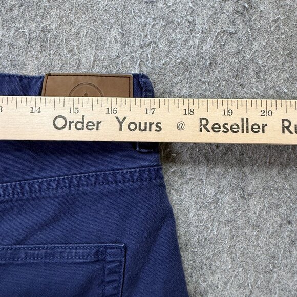 Peter Millar 5-Pocket Pants Men 34 x 33 Blue Canvas Stretch Tapered - Picture 11 of 16